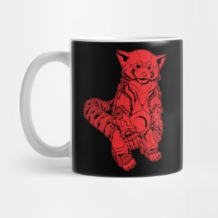 Mech Red Panda (red shape) Mug